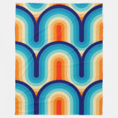 70s Rainbow Curves Fleece Deken (Voorkant)