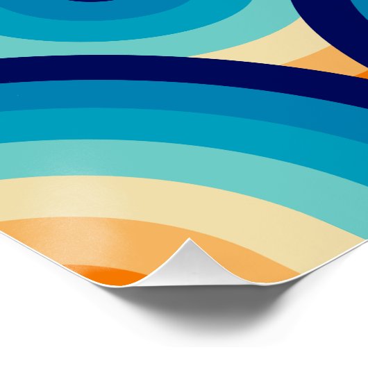 70s Rainbow Curves Perfect Poster (Hoek)