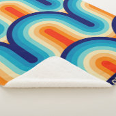 70s Rainbow Curves Sherpa Deken (3/4)