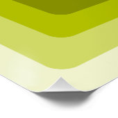 70s Rainbow Squares Monochrome Green Perfect Poster (Hoek)