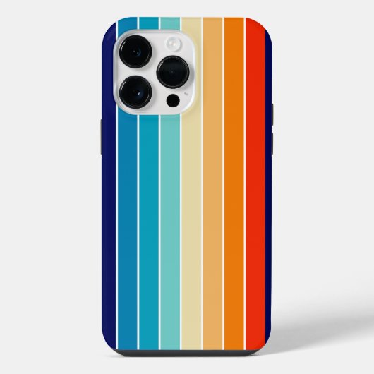 70s Rainbow Stripes iPhone Hoesje (Achterkant)