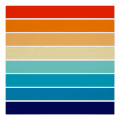 70s Rainbow Stripes Perfect Poster (Voorkant)