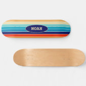 70s Rainbow Stripes Persoonlijk Skateboard (Horizontaal)