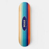 70s Rainbow Stripes Persoonlijk Skateboard (Voorkant)