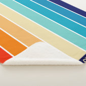 70s Rainbow Stripes Sherpa Deken (3/4)