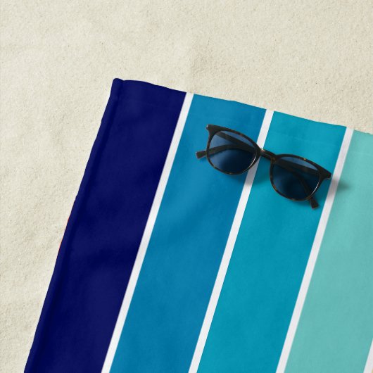 70s Rainbow Stripes Strandlaken (In situ)