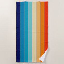 70s Rainbow Stripes Strandlaken