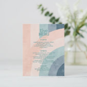 70s Rainbow Wedding Menu (Staand voorkant)