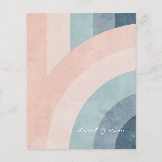  70s Rainbow Wedding Menu (Achterkant)