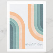 70s  Rainbow Wedding Menu (Achterkant)