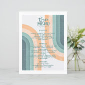 70s  Rainbow Wedding Menu (Staand voorkant)