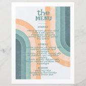 70s  Rainbow Wedding Menu (Voorkant)