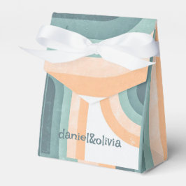 70s regenboog bruiloft bedankdoosjes