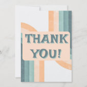 70s  regenboog bruiloft bedankkaart (Voorkant)