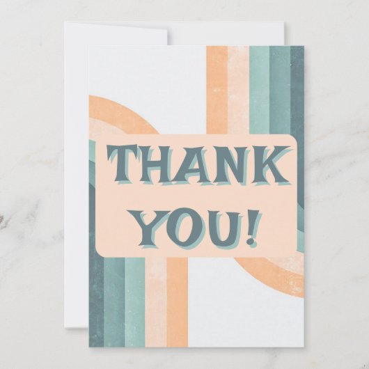 70s  regenboog bruiloft bedankkaart (Voorkant)