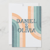 70s  regenboog bruiloft bedankkaart (Achterkant)