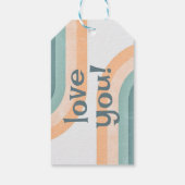 70s  regenboog bruiloft cadeaulabel (Achterkant)