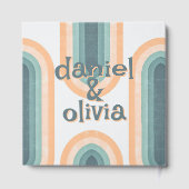 70s  regenboog bruiloft gastenboek (Achterkant)