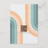 70s  regenboog bruiloft informatiekaartje (Achterkant)