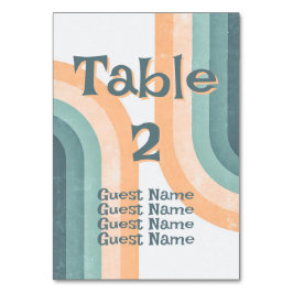 70s regenboog bruiloft kaart