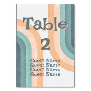 70s  regenboog bruiloft kaart