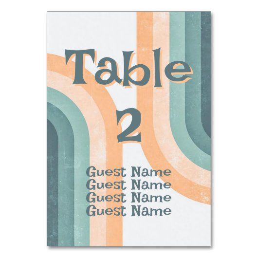 70s regenboog bruiloft kaart (Achterkant)