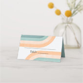 70s regenboog bruiloft plaatskaartje (Voorkant)