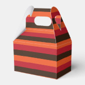 70s Retro 3 Gestreept  Kleurenpatroon Bedankdoosjes (Achterkant)