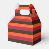 70s Retro 3 Gestreept  Kleurenpatroon Bedankdoosjes (Voorkant Zijde)