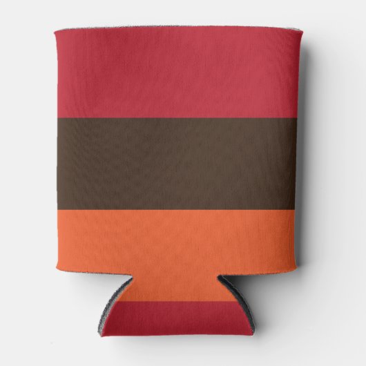 70s Retro 3 Gestreept  Kleurenpatroon Blikjeskoeler (Voorkant)