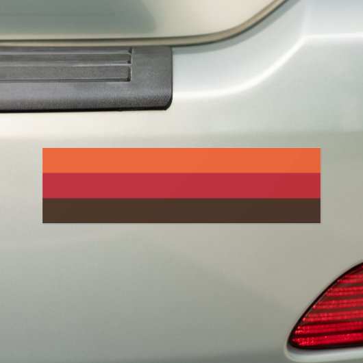 70s Retro 3 Gestreept  Kleurenpatroon Bumpersticker (Op auto)