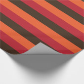 70s Retro 3 Gestreept  Kleurenpatroon Cadeaupapier (Hoek)