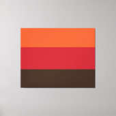 70s Retro 3 Gestreept Kleurenpatroon Canvas Afdruk (Voorkant)