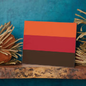 70s Retro 3 Gestreept Kleurenpatroon Fotoplaat (Zijkant)