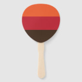 70s Retro 3 Gestreept Kleurenpatroon Handwaaier (Achterkant)