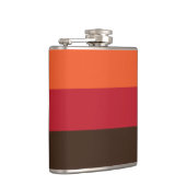 70s Retro 3 Gestreept  Kleurenpatroon Heupfles (Rechts)