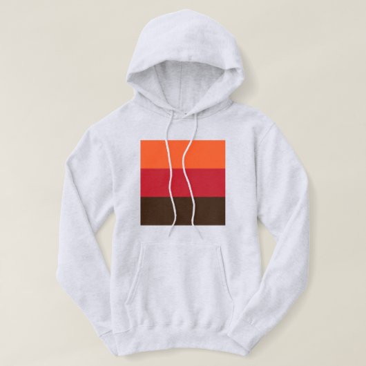 70s Retro 3 Gestreept  Kleurenpatroon Hoodie (Design voorkant)