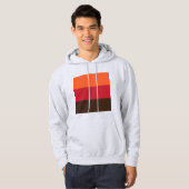 70s Retro 3 Gestreept  Kleurenpatroon Hoodie (Voorkant volledig)