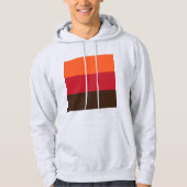 70s Retro 3 Gestreept  Kleurenpatroon Hoodie (Voorkant)
