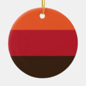 70s Retro 3 Gestreept Kleurenpatroon Keramisch Ornament (Voorkant)