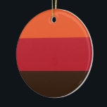70s Retro 3 Gestreept  Kleurenpatroon Keramisch Ornament<br><div class="desc">70s Retro Three Stripe  Color Pattern Wereldbol Trotters is gespecialiseerd in eigenzinnige beelden uit het hele wereldbol. Hier vindt u unieke Wenskaarten,  Briefkaarten,  Posters,  Muismatten en meer.</div>