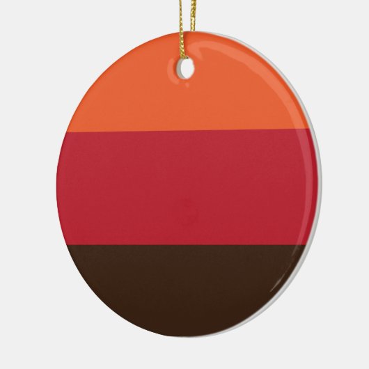70s Retro 3 Gestreept Kleurenpatroon Keramisch Ornament (Links)