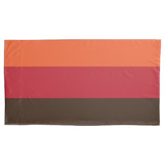 70s Retro 3 Gestreept  Kleurenpatroon Kussensloop (Voorkant-Links)