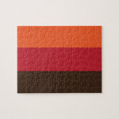 70s Retro 3 Gestreept  Kleurenpatroon Legpuzzel (Horizontaal)