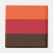 70s Retro 3 Gestreept Kleurenpatroon Magneet (Voorkant)