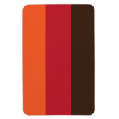 70s Retro 3 Gestreept  Kleurenpatroon Magneet (Verticaal)