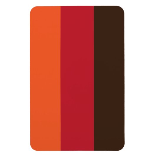 70s Retro 3 Gestreept  Kleurenpatroon Magneet (Verticaal)