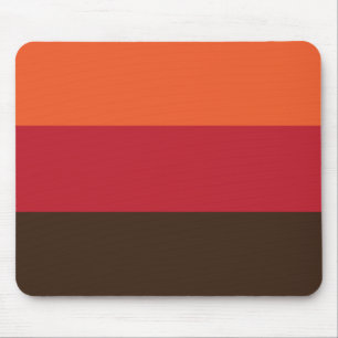 70s Retro 3 Gestreept  Kleurenpatroon Muismat