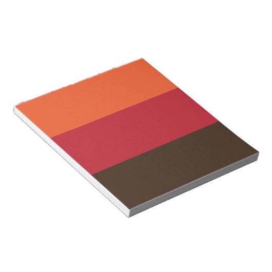 70s Retro 3 Gestreept Kleurenpatroon Notitieblok (Schuin)