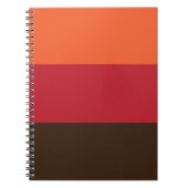 70s Retro 3 Gestreept  Kleurenpatroon Notitieboek (Voorkant)
